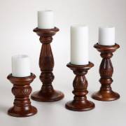 WOODEN CANDLE HOLDER  ( WC-007 )