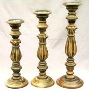 WOODEN CANDLE HOLDER  ( WC-0019 )