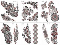 Water Transfer Tattoos - Henna Designs