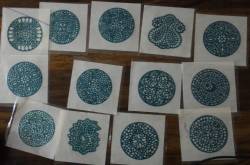 RE-USABLE RUBBER HENNA STENCIL