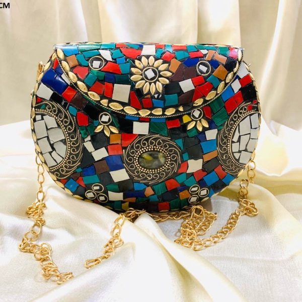 mosiac clutch bag