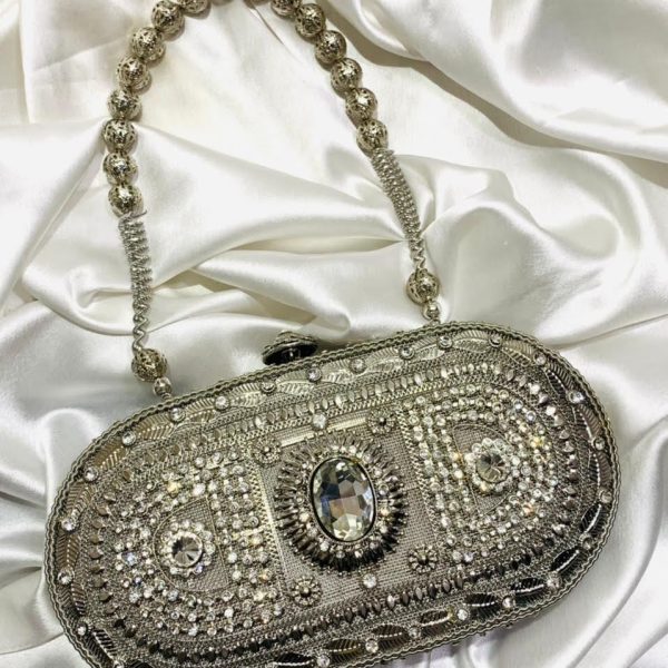 metal clutch bag