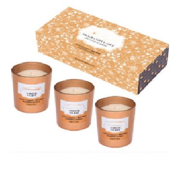 Votive Candle Pack of 3 wtih Rigid Gift Box