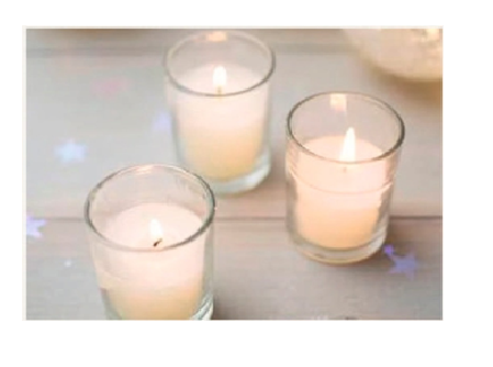 Glass Votive Unscented Pack of 6 pcs