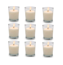 Glass Votive Unscented Pack of 12 pcs